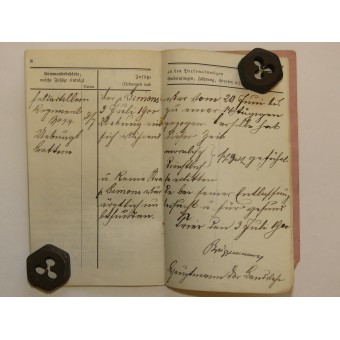 Gefreiter Simans Syntynyt 1862 Paybook- Militarpaß. Espenlaub militaria